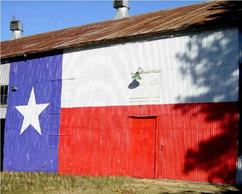 Texas Flag Painted Barn